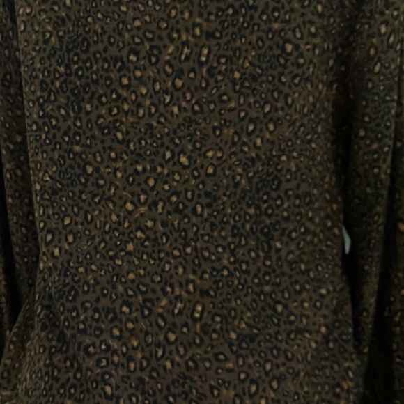 Vintage Blouse Allison Taylor Silk Leopard Print Long Sleeve Brown 
Bin#1 - Picture 8 of 9